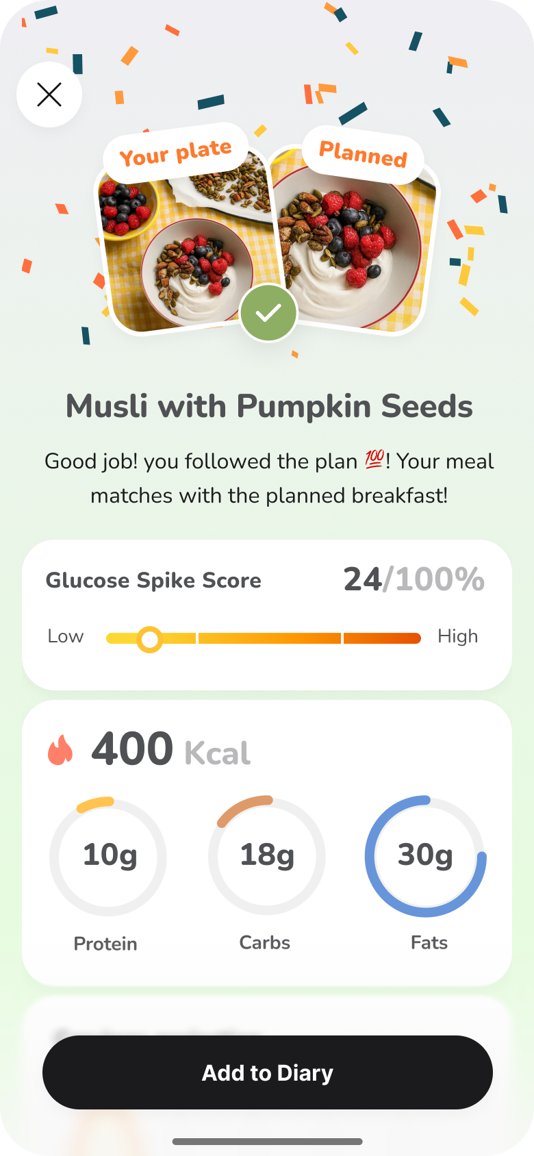 Meal Match Confirmation